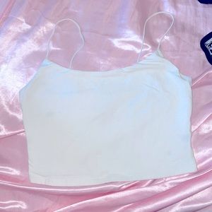 Aeropostale White Crop-top Size M
